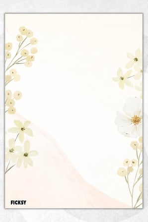 A5 Çiçek Bloknot Çizgisiz Defter - 50 Yaprak - Memopad - Notepad - Not Defteri - Not Kağıdı