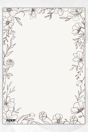 A5 Çiçek Bloknot Çizgisiz Defter - 50 Yaprak - Memopad - Notepad - Not Defteri - Not Kağıdı