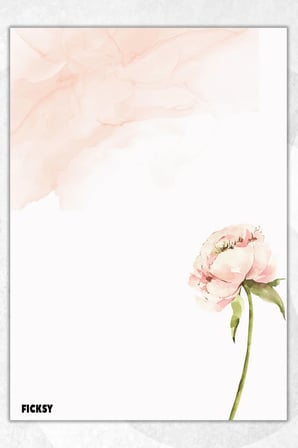 A5 Çiçek Bloknot Çizgisiz Defter - 50 Yaprak - Memopad - Notepad - Not Defteri - Not Kağıdı