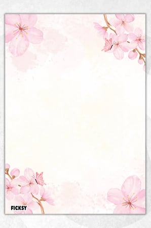 A5 Çiçek Bloknot Çizgisiz Defter - 50 Yaprak - Memopad - Notepad - Not Defteri - Not Kağıdı