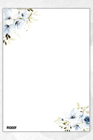A5 Çiçek Bloknot Çizgisiz Defter - 50 Yaprak - Memopad - Notepad - Not Defteri - Not Kağıdı