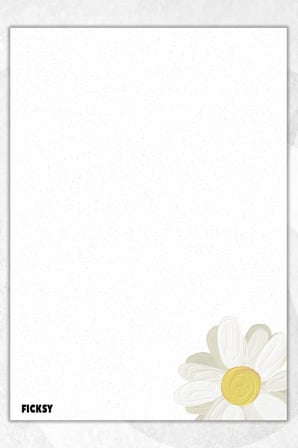 A5 Çiçek Bloknot Çizgisiz Defter - 50 Yaprak - Memopad - Notepad - Not Defteri - Not Kağıdı