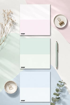 Çiçek Bloknot - 9*9 cm Ebat- 50 Yaprak - Notepad - Memopad - Çizgisiz Not Kağıdı- To Do List