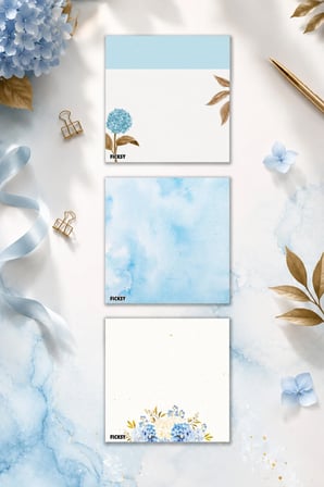 Çiçek Bloknot - 9*9 cm Ebat- 50 Yaprak - Notepad - Memopad - Çizgisiz Not Kağıdı- To Do List