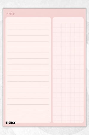 A5 Bloknot Çizgili Kareli Defter - 50 Yaprak - Memopad - Notepad - Not Defteri - Not Kağıdı