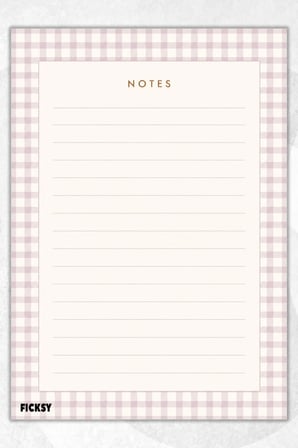 A5 Bloknot Çizgili Defter - 50 Yaprak - Memopad - Notepad - Not Defteri - Not Kağıdı