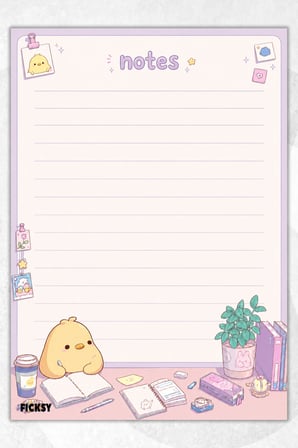 A5 Bloknot Çizgili Defter - 50 Yaprak - Memopad - Notepad - Not Defteri - Not Kağıdı