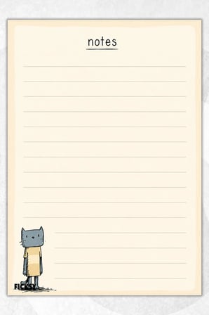 A5 Bloknot Çizgili Defter - 50 Yaprak - Memopad - Notepad - Not Defteri - Not Kağıdı