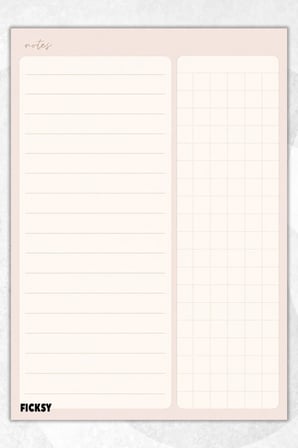 A5 Bloknot Çizgili Kareli Defter - 50 Yaprak - Memopad - Notepad - Not Defteri - Not Kağıdı