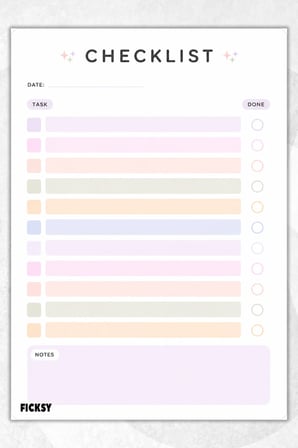 Yapılacaklar Listesi - A5 - 50 Sayfa - To Do List - Checklist - Kontrol Listesi - Planlayıcı