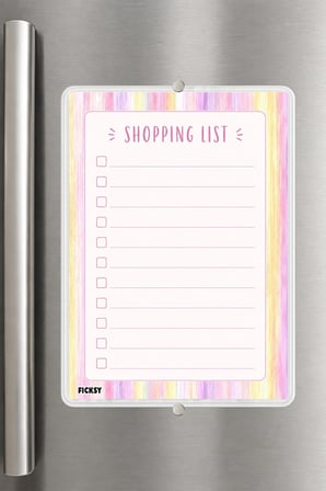 Alışveriş Listesi - A5 - Mıknatıslı - PVC - Buzdolabı Notluk & Masaüstü - Yaz Sil - Planlayıcı