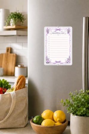 Alışveriş Listesi - A5 - Mıknatıslı - PVC - Buzdolabı Notluk & Masaüstü - Yaz Sil - Planlayıcı