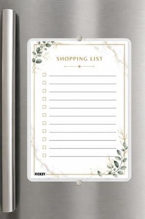 Alışveriş Listesi - A5 - Mıknatıslı - PVC - Buzdolabı Notluk & Masaüstü - Yaz Sil - Planlayıcı