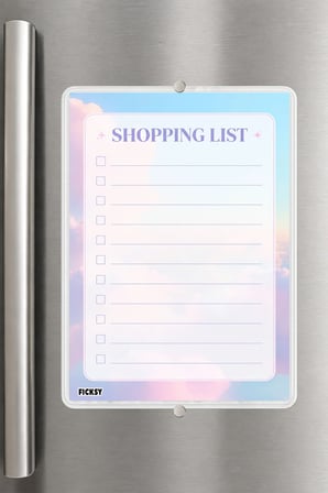 Alışveriş Listesi - A5 - Mıknatıslı - PVC - Buzdolabı Notluk & Masaüstü - Yaz Sil - Planlayıcı