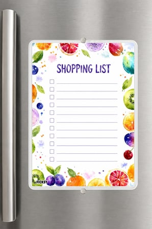 Alışveriş Listesi - A5 - Mıknatıslı - PVC - Buzdolabı Notluk & Masaüstü - Yaz Sil - Planlayıcı