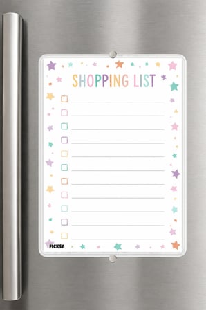 Alışveriş Listesi - A5 - Mıknatıslı - PVC - Buzdolabı Notluk & Masaüstü - Yaz Sil - Planlayıcı