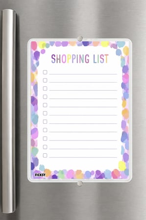 Alışveriş Listesi - A5 - Mıknatıslı - PVC - Buzdolabı Notluk & Masaüstü - Yaz Sil - Planlayıcı