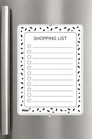 Alışveriş Listesi - A5 - Mıknatıslı - PVC - Buzdolabı Notluk & Masaüstü - Yaz Sil - Planlayıcı