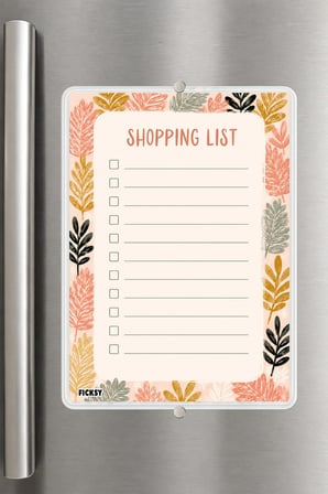 Alışveriş Listesi - A5 - Mıknatıslı - PVC - Buzdolabı Notluk & Masaüstü - Yaz Sil - Planlayıcı