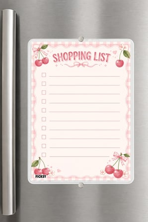 Alışveriş Listesi - A5 - Mıknatıslı - PVC - Buzdolabı Notluk & Masaüstü - Yaz Sil - Planlayıcı