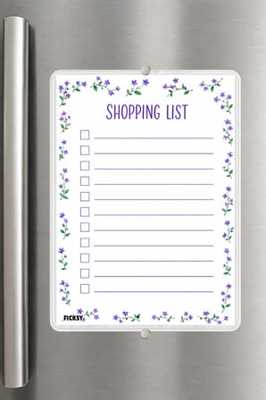 Alışveriş Listesi - A5 - Mıknatıslı - PVC - Buzdolabı Notluk & Masaüstü - Yaz Sil - Planlayıcı