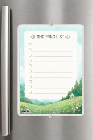 Alışveriş Listesi - A5 - Mıknatıslı - PVC - Buzdolabı Notluk & Masaüstü - Yaz Sil - Planlayıcı