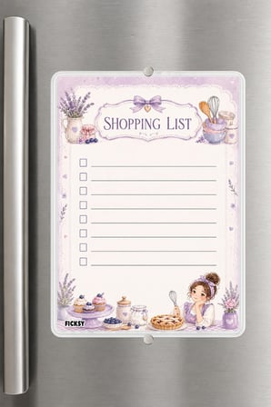 Alışveriş Listesi - A5 - Mıknatıslı - PVC - Buzdolabı Notluk & Masaüstü - Yaz Sil - Planlayıcı