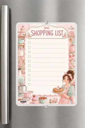 Alışveriş Listesi - A5 - Mıknatıslı - PVC - Buzdolabı Notluk & Masaüstü - Yaz Sil - Planlayıcı