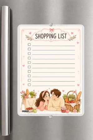 Alışveriş Listesi - A5 - Mıknatıslı - PVC - Buzdolabı Notluk & Masaüstü - Yaz Sil - Planlayıcı