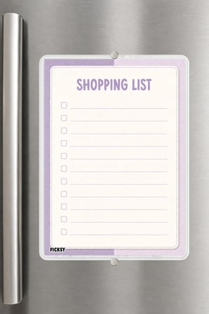 Alışveriş Listesi - A5 - Mıknatıslı - PVC - Buzdolabı Notluk & Masaüstü - Yaz Sil - Planlayıcı