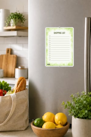 Alışveriş Listesi - A5 - Mıknatıslı - PVC - Buzdolabı Notluk & Masaüstü - Yaz Sil - Planlayıcı