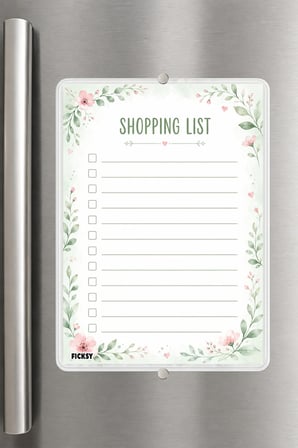Alışveriş Listesi - A5 - Mıknatıslı - PVC - Buzdolabı Notluk & Masaüstü - Yaz Sil - Planlayıcı