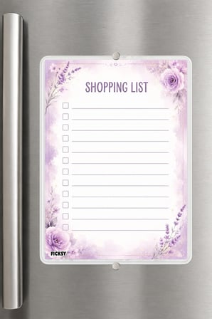 Alışveriş Listesi - A5 - Mıknatıslı - PVC - Buzdolabı Notluk & Masaüstü - Yaz Sil - Planlayıcı