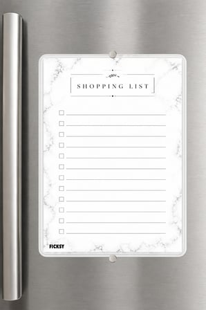 Alışveriş Listesi - A5 - Mıknatıslı - PVC - Buzdolabı Notluk & Masaüstü - Yaz Sil - Planlayıcı