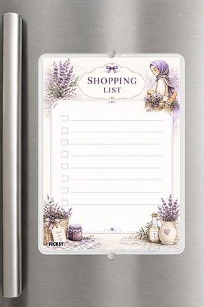 Alışveriş Listesi - A5 - Mıknatıslı - PVC - Buzdolabı Notluk & Masaüstü - Yaz Sil - Planlayıcı