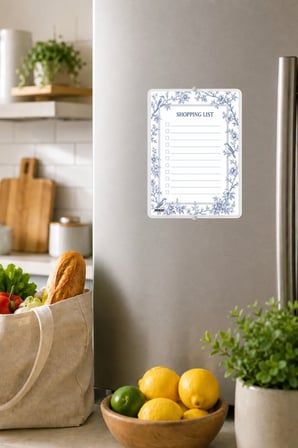Alışveriş Listesi - A5 - Mıknatıslı - PVC - Buzdolabı Notluk & Masaüstü - Yaz Sil - Planlayıcı