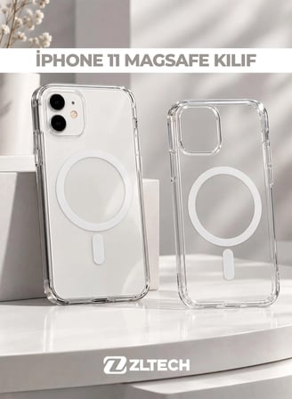 iPhone 11 Uyumlu Magsafe Özellikli Sert Şeffaf Kılıf PLASTIC COVER
