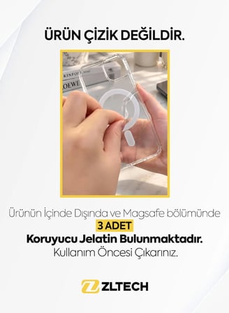 iPhone 12 Pro Max Uyumlu Magsafe Özellikli Sert Şeffaf Kılıf PLASTIC COVER