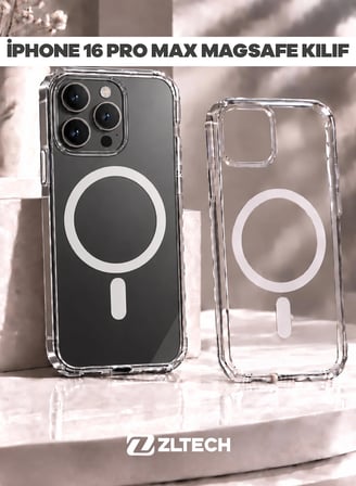 iPhone 16 Pro Max Uyumlu Magsafe Özellikli Sert Şeffaf Kılıf PLASTIC COVER