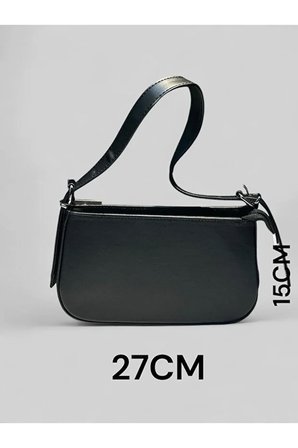 Düz Baget Astarlı 3 Gözlü Basic Omuz Çantası(27x15)