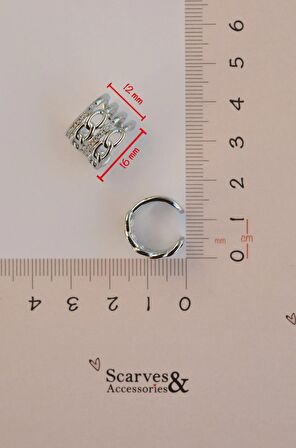 Zincir Model Çoklu Earcuff Kıkırdak Küpesi Gümüş Renkli