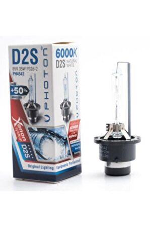 D2s 6000k %50 Fazla Işık Zenon Xenon Ampul (1 Adet)