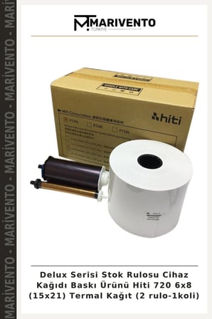 Delux Serisi Stok Rulosu Cihaz Kağıdı Baskı Ürünü Hiti 720 6x8 (15x21) Termal Kağıt (2 rulo-1koli)