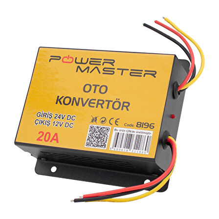 POWERMASTER PM-8196 24V DC / 12V DC 20 AMPER OTO KONVERTÖR