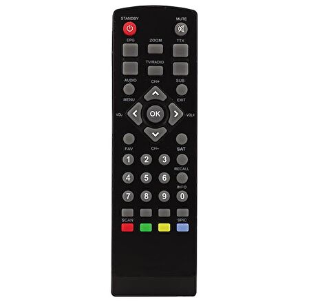 WEKO KR KORAX MINI BOX TKGS*HİREMCO MİNİ SD WISE*GOLDMASTER*DIGIMASTER HECTOR UYDU KUMANDASI*SNR1215A