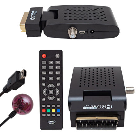 MAGBOX SCART PLUS TKGSLİ MİNİ SD SCART UYDU ALICISI