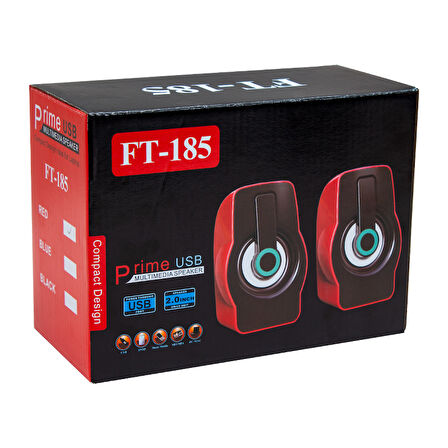 Magicvoice MV-4941 USB Hoparlör Rgb Işıklı Siyah/Mavi-Siyah/Kırmızı (2*3 Watt - 4 Ohm)