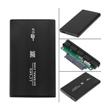 POWERMASTER PM-34265 HARİCİ 2.5 USB 2.0 SATA SİYAH HARDDISK KUTUSU