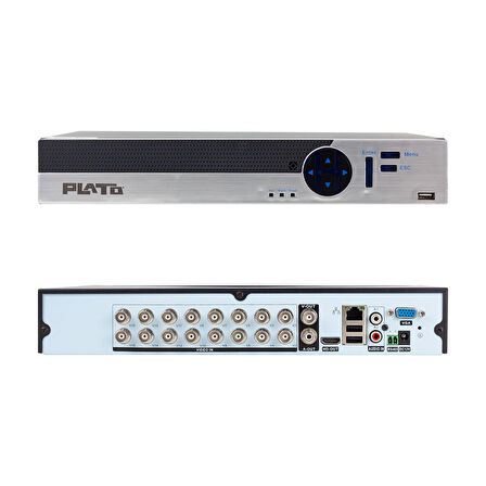 PLATO PL-22034 16 KANAL 5IN1 1080N 5 MP DESTEKLİ DVR KAYIT CİHAZI (H265)