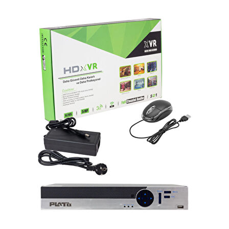 PLATO PL-22034 16 KANAL 5IN1 1080N 5 MP DESTEKLİ DVR KAYIT CİHAZI (H265)